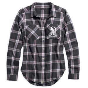 Harley-Davidson Women's Plaid Long Sleeve Shirt